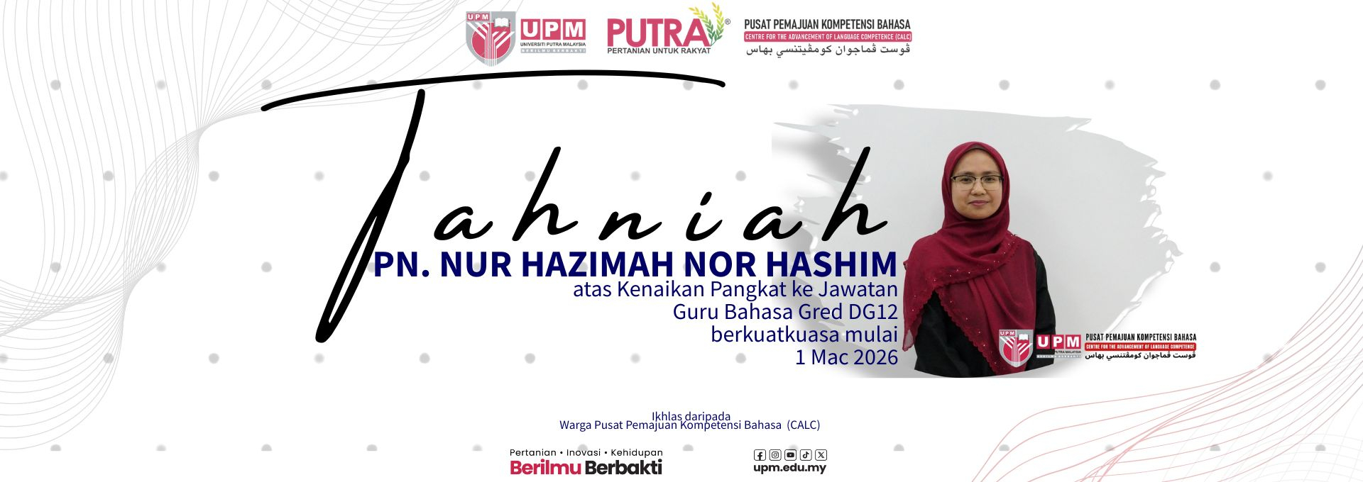 Congratulations Pn Nur Hazimah